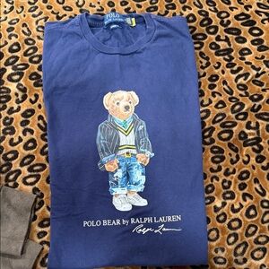Ralph Lauren Polo Bear Graphic Tee in Blue